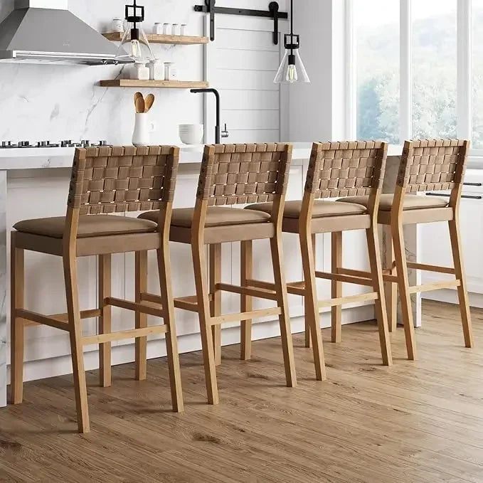 1 or Set of 4-Wood Counter Stool