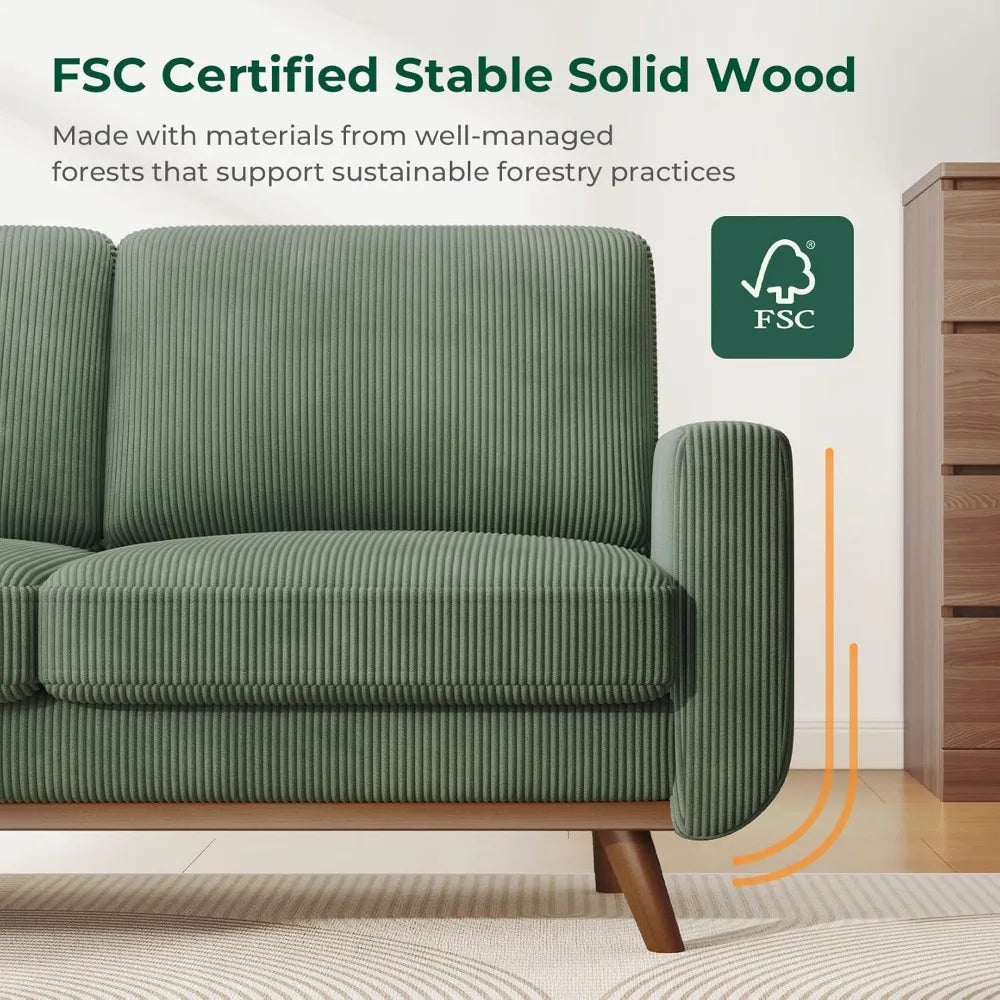 68" Corduroy Loveseat Sofas