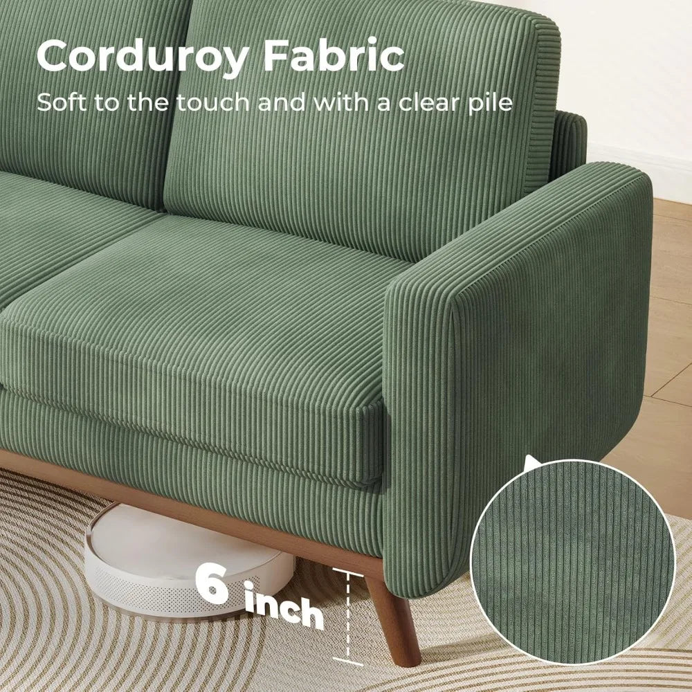 68" Corduroy Loveseat Sofas