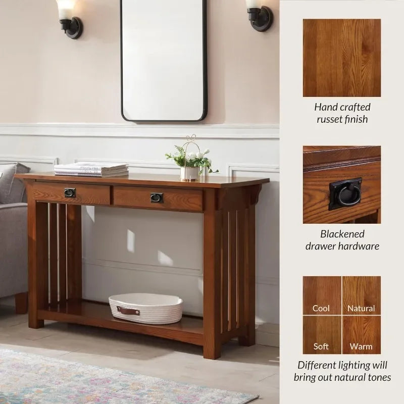 Solid Wood Mission Console Table
