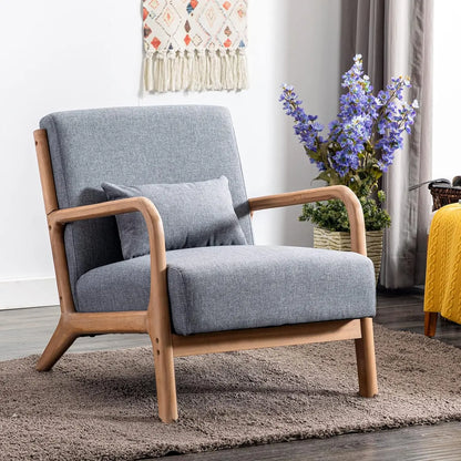 Set of 2-or 1 Linen Accent Chairs