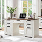 60" Farmhouse Executive Desk with Drawers