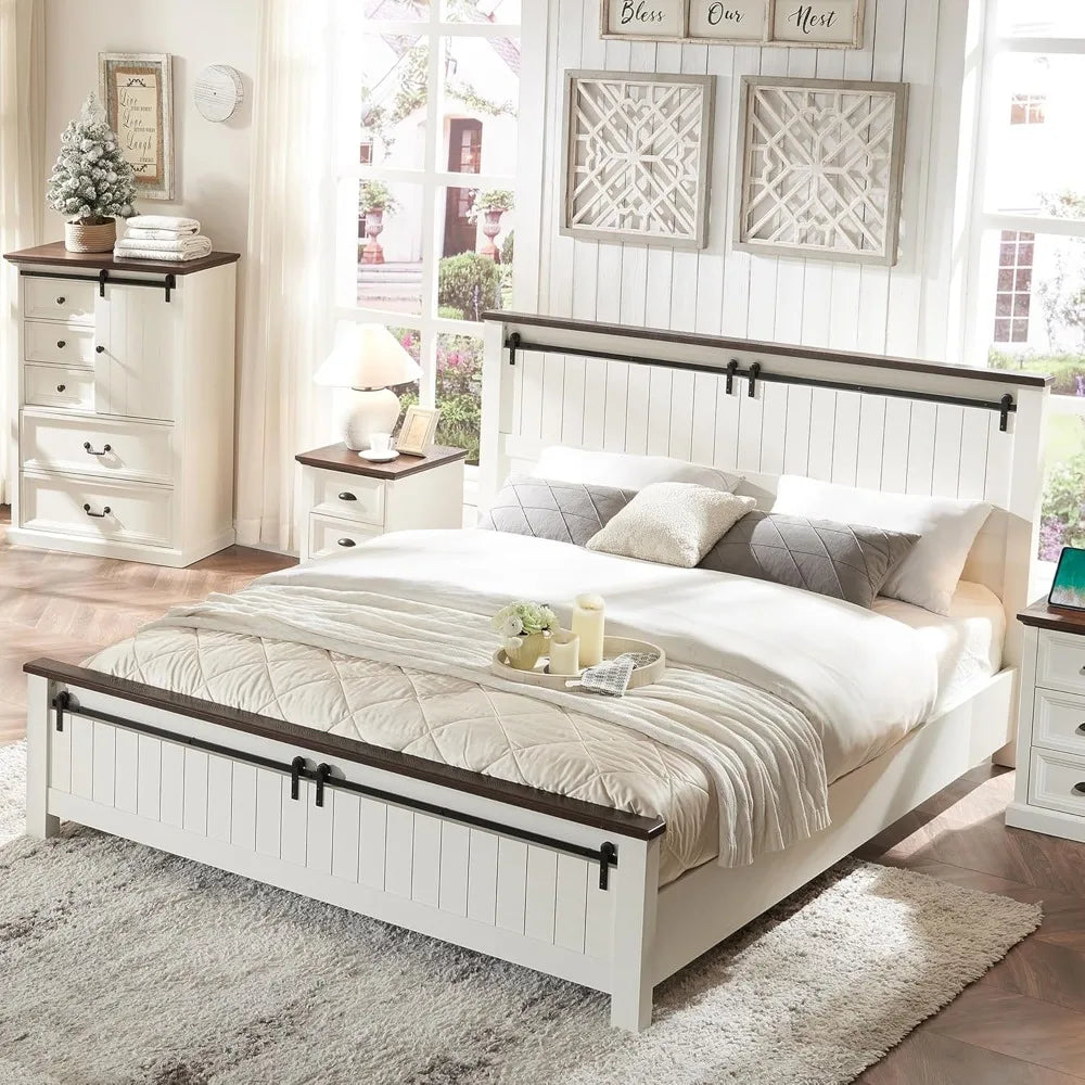 King Farmhouse Bed Frame