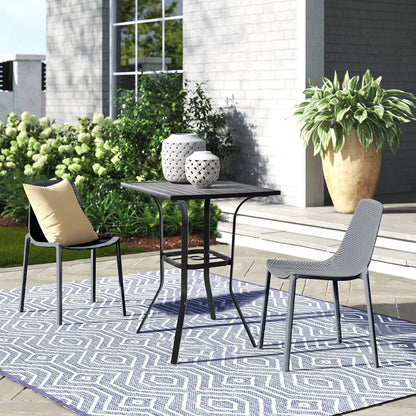 39" High Outdoor Bistro Table with Umbrella Hole