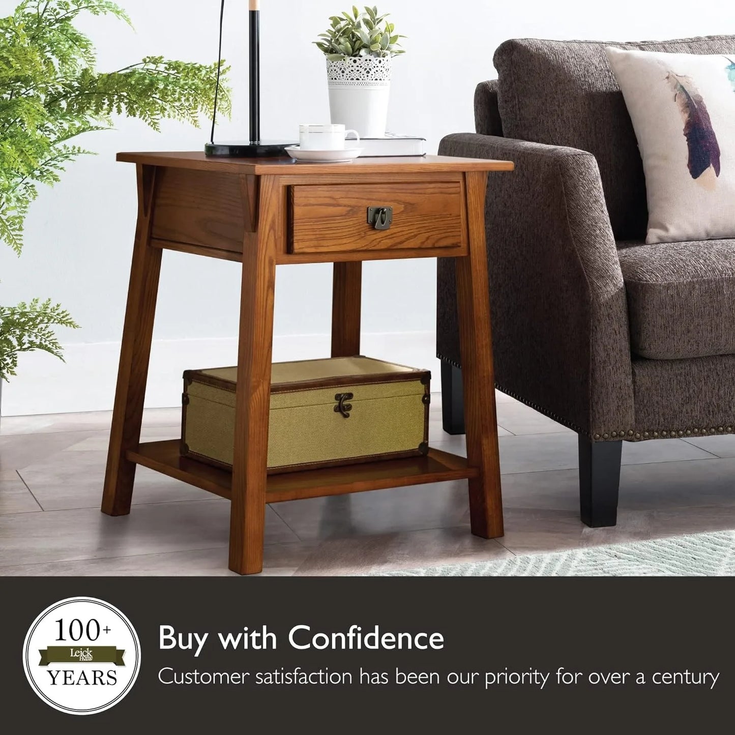 Solid Wood Mission End Table