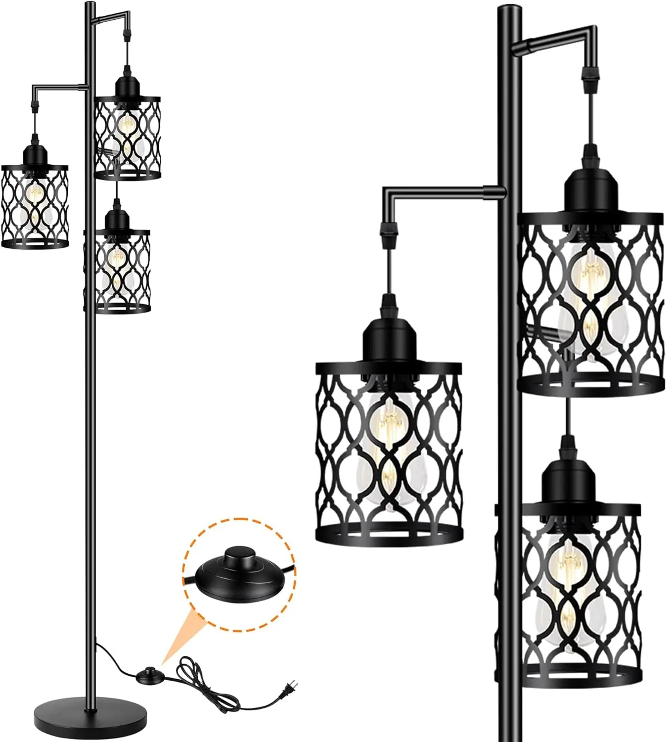 68" Dimmable Farmhouse Floor Lamps