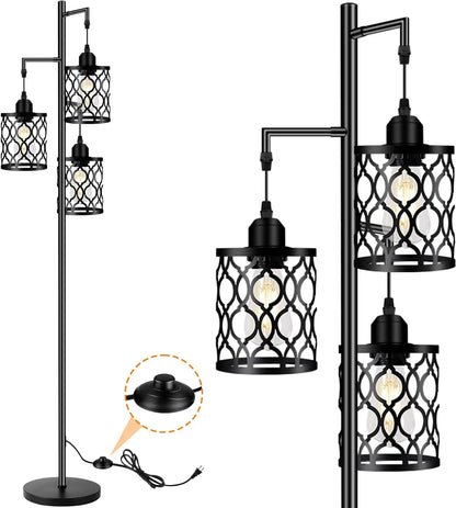 68" Dimmable Farmhouse Floor Lamps