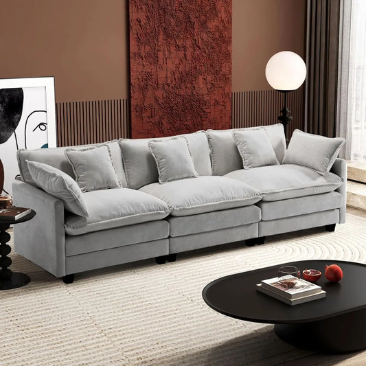 111.4" Gray or Beige Sectional