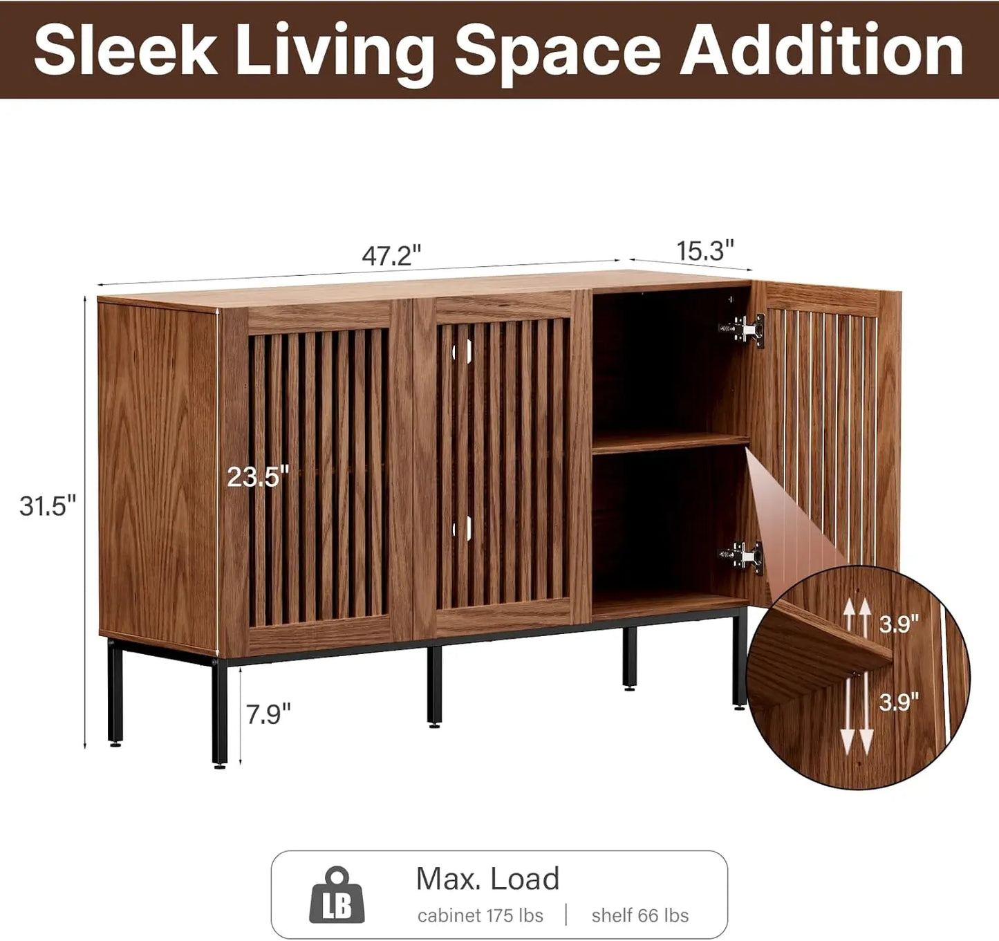 47.2" Dining Buffet Cabinet