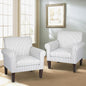 Set of 2-or 1 Striped or Plaid Linen Accent Chairs