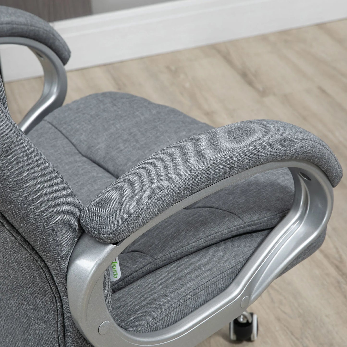 Grey Linen Executive Swivel Chair