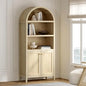 71" Natural Oak Arched Cabinet