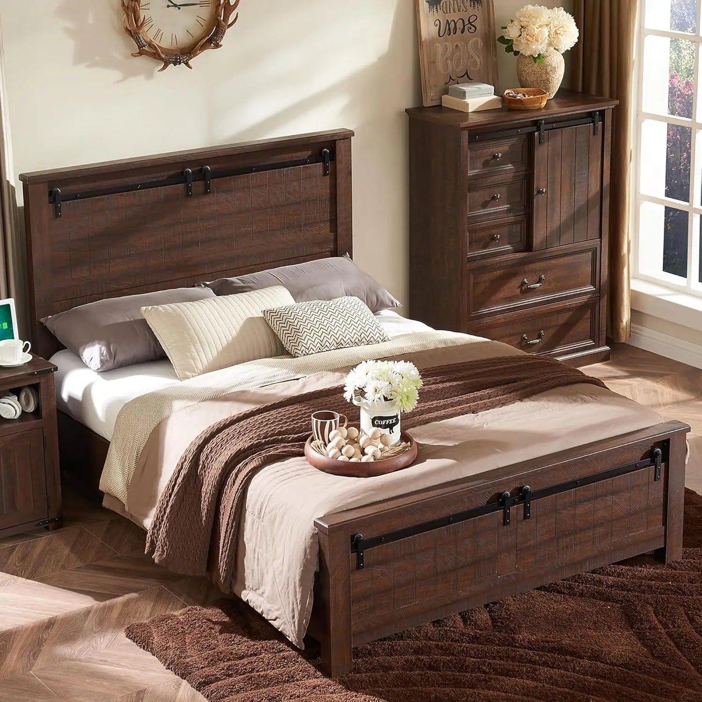 King Farmhouse Bed Frame