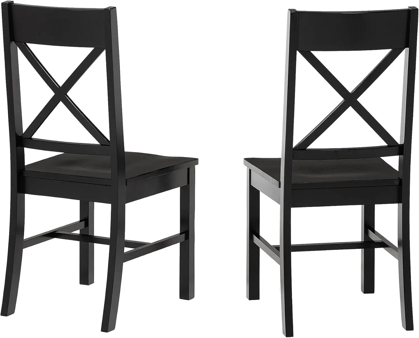 Set of 2 Farmhouse Wood Kitchen Chairs