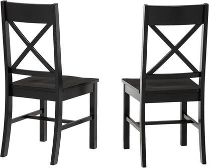 Set of 2 Farmhouse Wood Kitchen Chairs