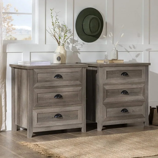 2-Piece Farmhouse Nightstands