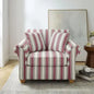 Linen Fabric Striped Accent Chairs