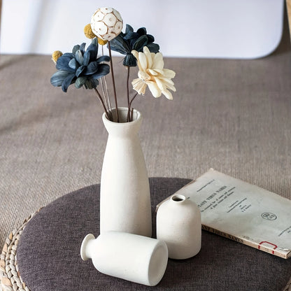 Set of 3 Farmhouse Ceramic Vases