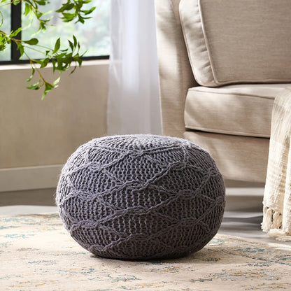 Handwoven Pouf Ottoman