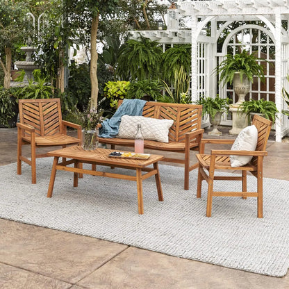 4 Piece Wooden Patio Set