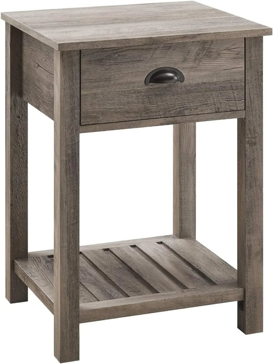 Set of 2-18" Farmhouse Side Accent Tables