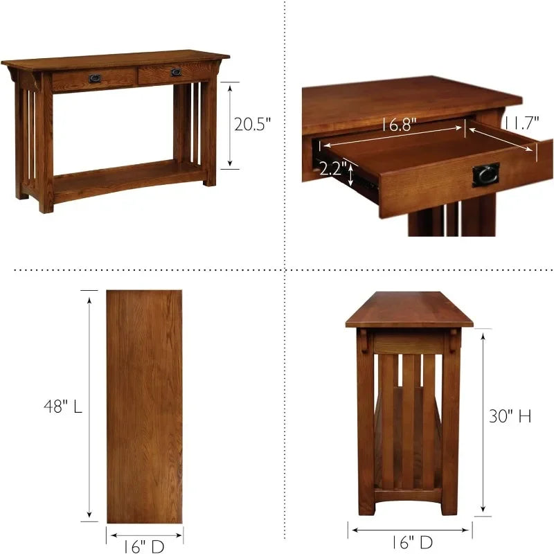 Solid Wood Mission Console Table