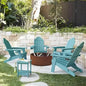Set of 4 Folding HDPS Adirondack Chairs