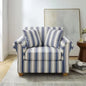 Linen Fabric Striped Accent Chairs