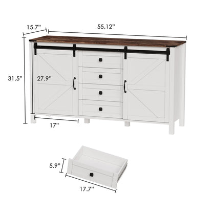 4-Drawer Farmhouse Bedroom Dresser