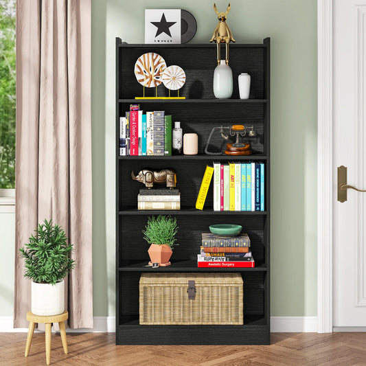 72-inch Tall Black Bookcase