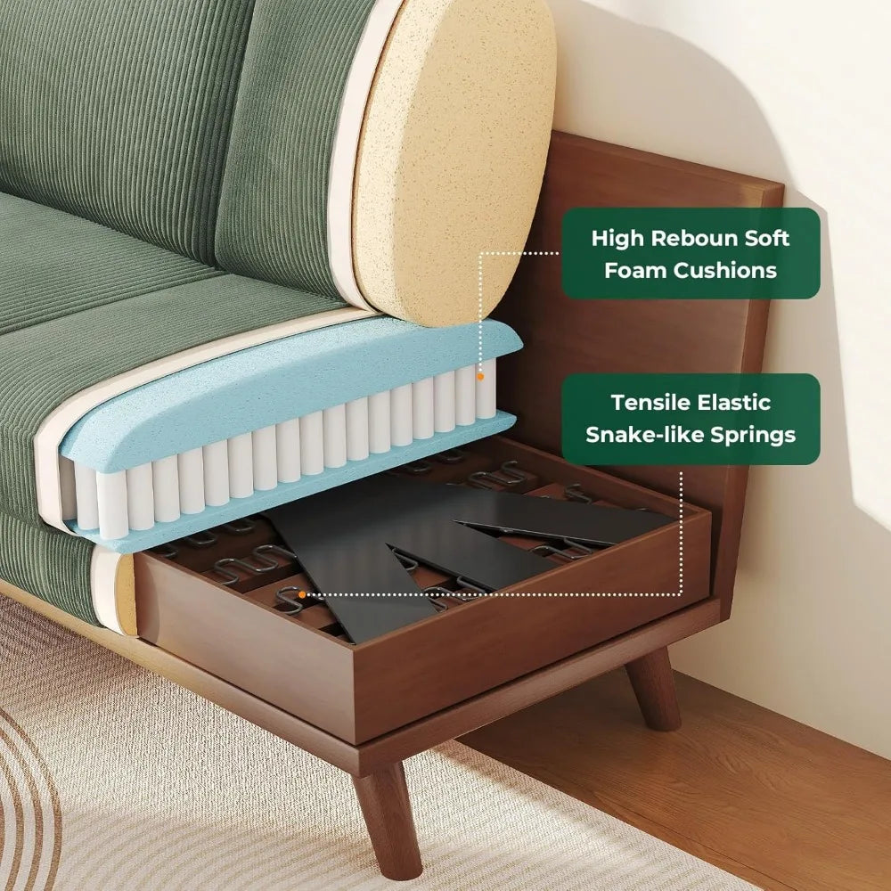 68" Corduroy Loveseat Sofas