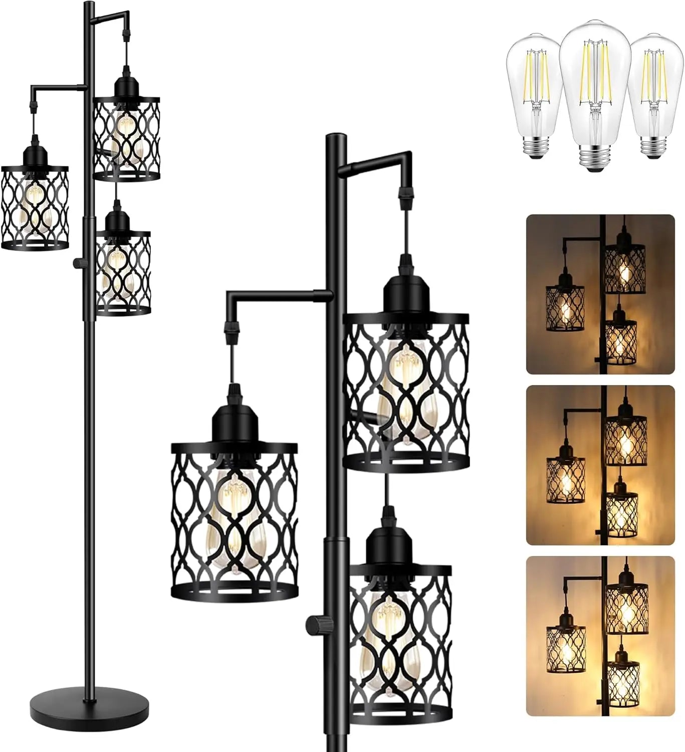 68" Dimmable Farmhouse Floor Lamps