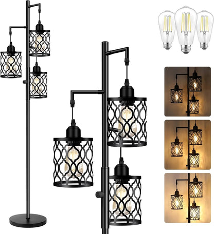 68" Dimmable Farmhouse Floor Lamps