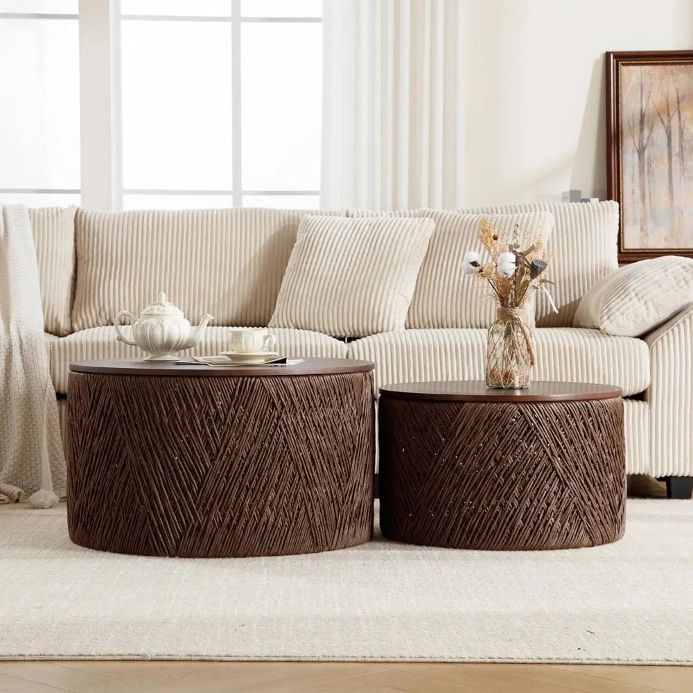 Farmhouse Round Coffee Tables