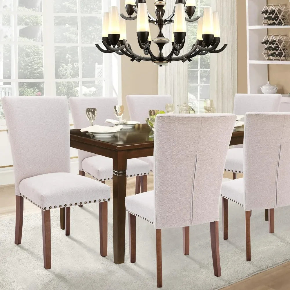 Set of 6 Upholstered Dining Chairs