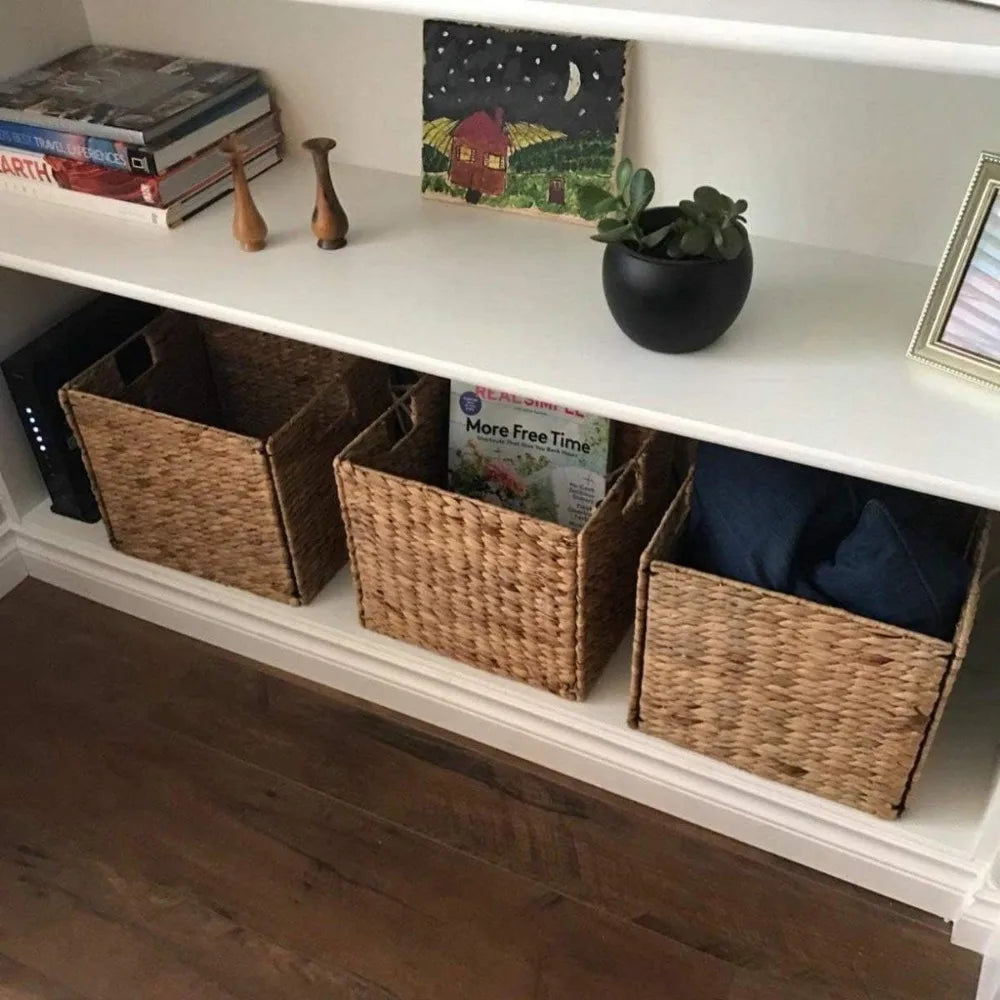 8 Pack Hyacinth Wicker Baskets