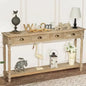 60" Farmhouse Console Table with 4 Drawers