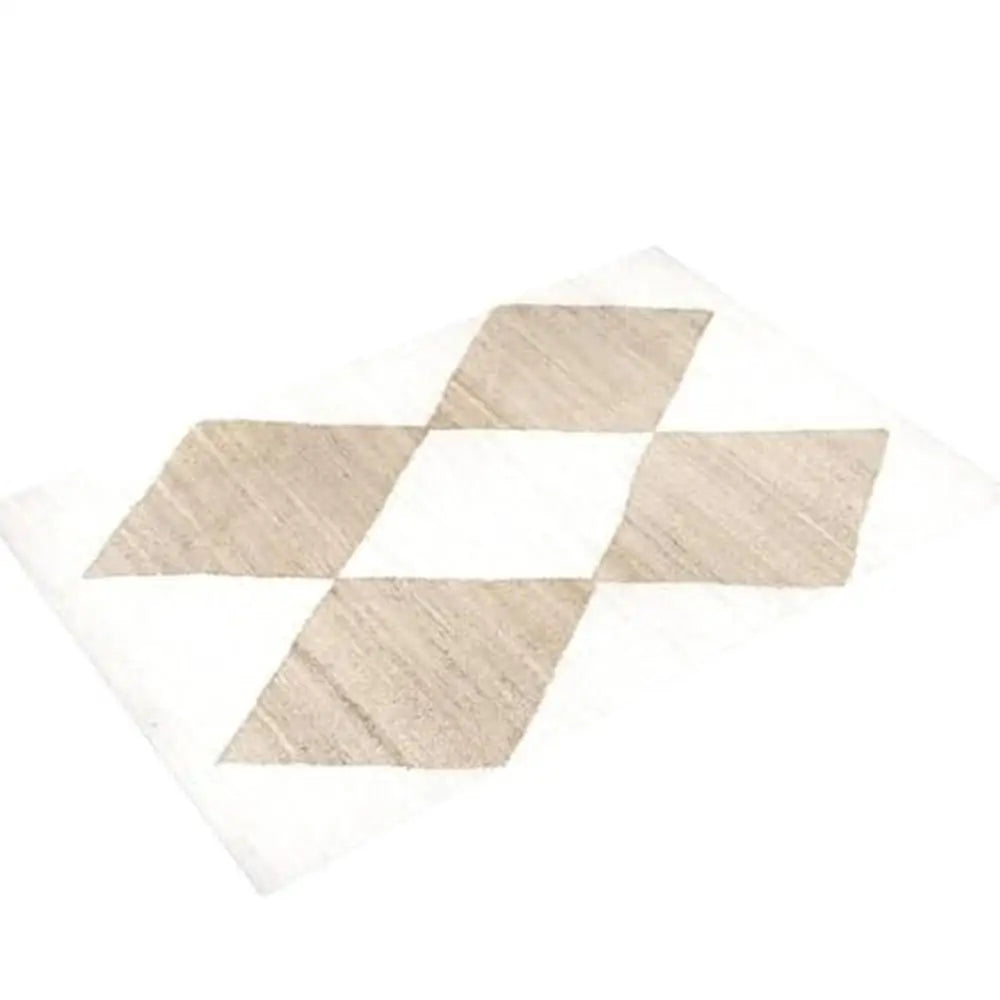 8x10-Boho Diamond Jute Cotton Area Rug