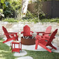 Set of 4 Folding HDPS Adirondack Chairs