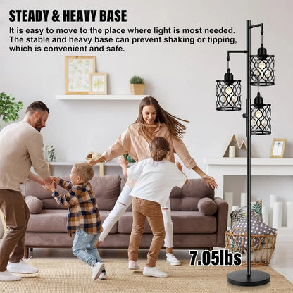 68" Dimmable Farmhouse Floor Lamps