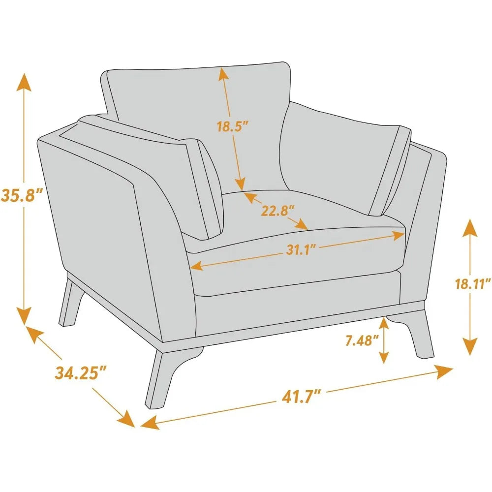 Large-Sized Carmel or Cream Accent Chairs