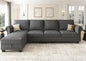 L-Shaped Sectional Sofa-Washable Covers