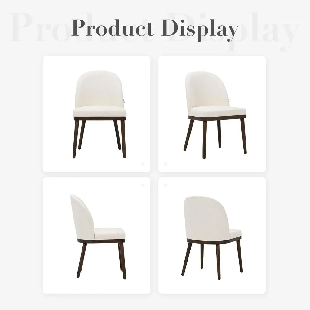 Set of 6, Upholstered Wood Dining Chairs