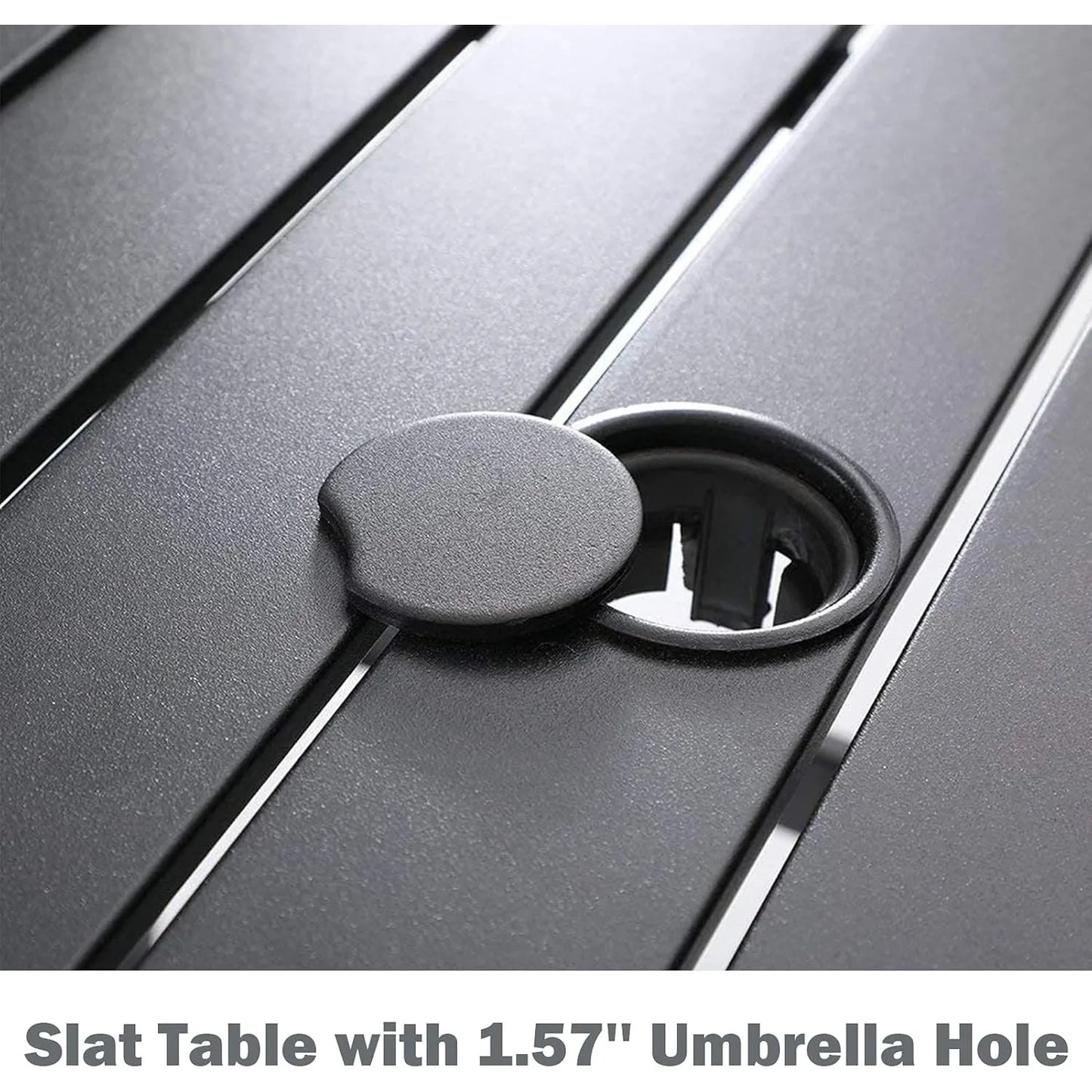 39" High Outdoor Bistro Table with Umbrella Hole