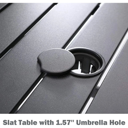 39" High Outdoor Bistro Table with Umbrella Hole
