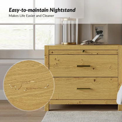 Set of 2-Nightstand with Drawers