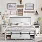 Full-Queen-King Farmhouse Wood Storage Beds