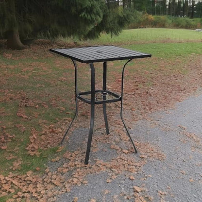 39" High Outdoor Bistro Table with Umbrella Hole