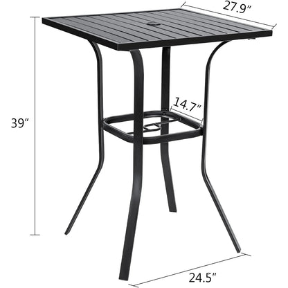 39" High Outdoor Bistro Table with Umbrella Hole