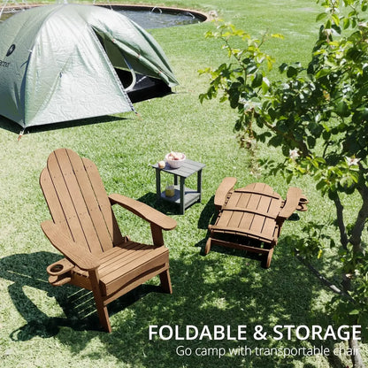 Set of 4 Folding HDPS Adirondack Chairs